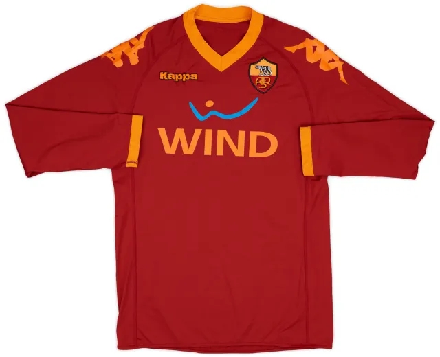 Kappa 2009-10 Roma Match Issue Home L/S Shirt #5
