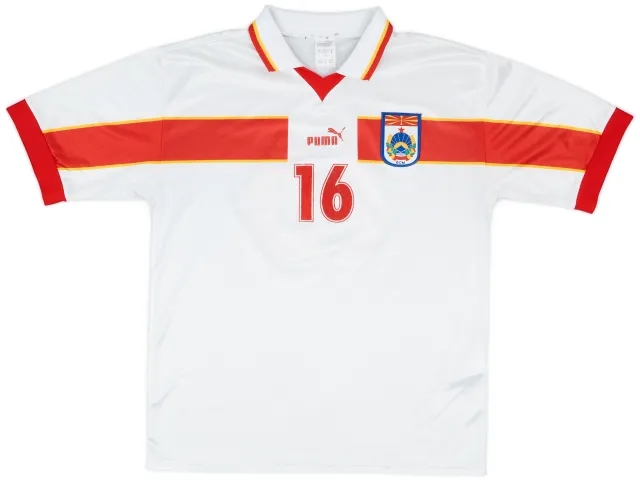 Puma 1998-01 Macedonia Match Issue Away Shirt #16