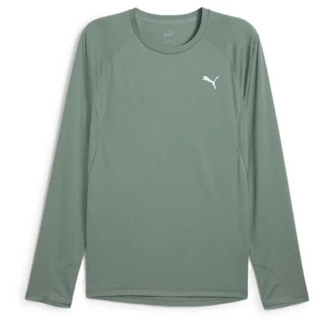 Puma M Run Velocity Long Sleeve (Poly) Green Moon - ['Green']