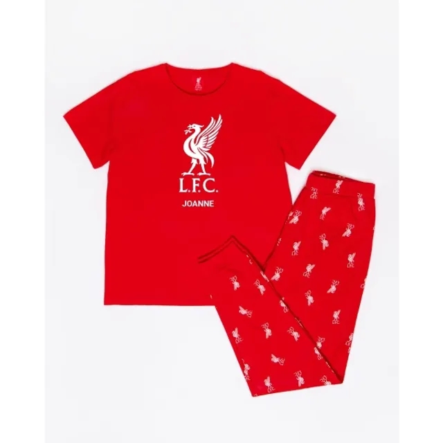 Liverpool FC LFC Womens Personalised Liverbird Pyjamas