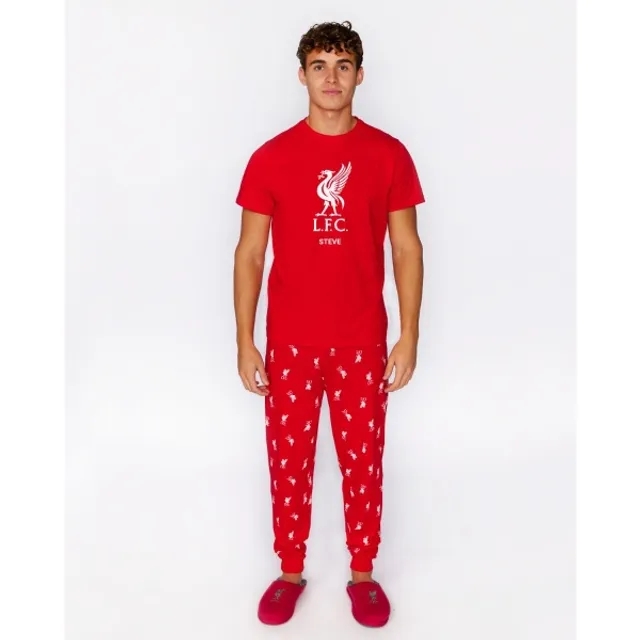 Liverpool FC LFC Mens Personalised Liverbird Pyjamas