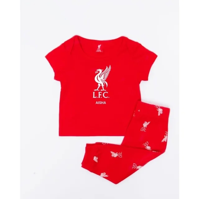 Liverpool FC LFC Baby Personalised Liverbird Pyjamas