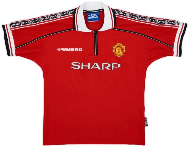 Umbro 1998-00 Manchester United Home Shirt - 9/10 - (M.Boys)