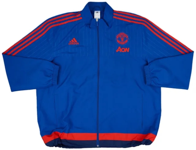 2015-16 Manchester United adidas Track Jacket - 9/10 - (XXL)