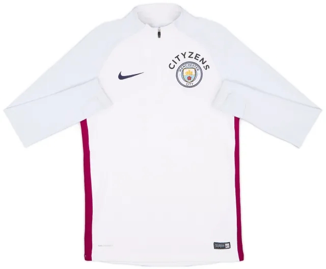 2018-19 Manchester City Player Issue Nike 1/4 Zip Training Top - 9/10 - (S)