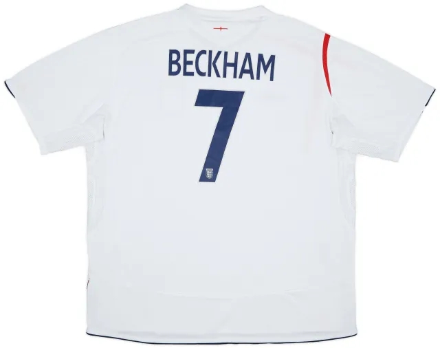 Umbro 2005-07 England Home Shirt Beckham #7 - 8/10 - (3XL)