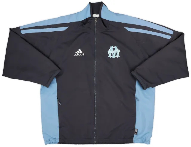 2001-02 Olympique Marseille adidas Track Jacket - 6/10 - (M)