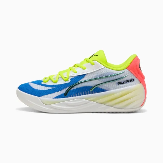 PUMA All-Pro Nitro™ Basketball Shoes Unisex, White/Yellow Alert/Pink Alert