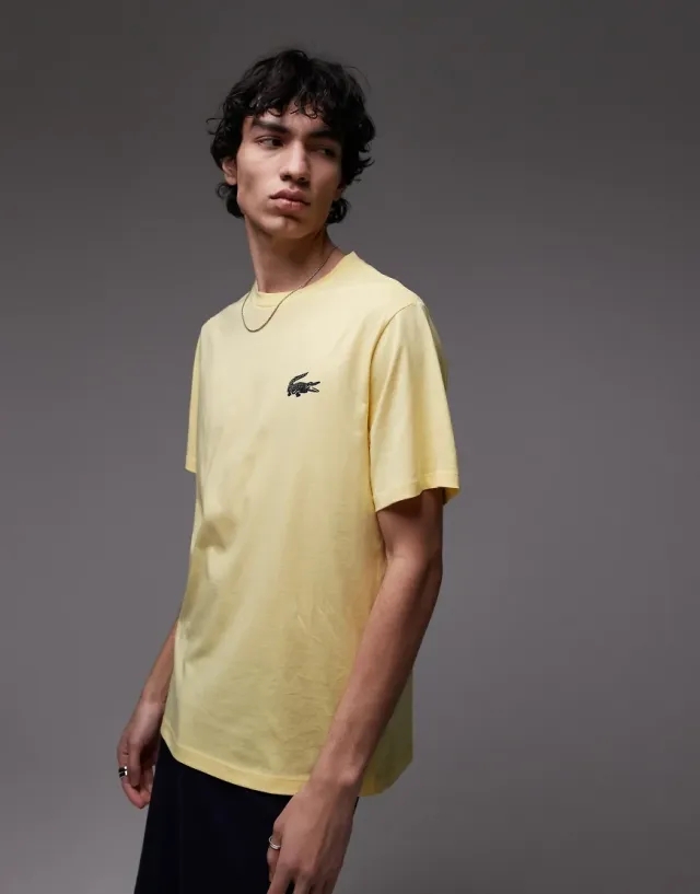 Lacoste Loungewear T-Shirt In Light Yellow