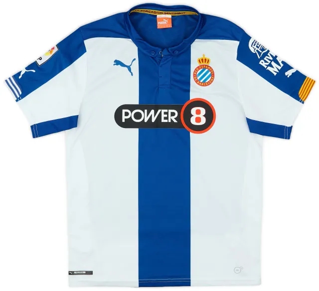 Puma 2014-15 Espanyol Home Shirt - 9/10 - (S)