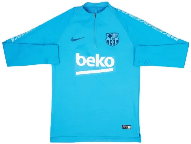 2019-20 Barcelona Nike 1/4 Zip Drill Top - 9/10 - (S)