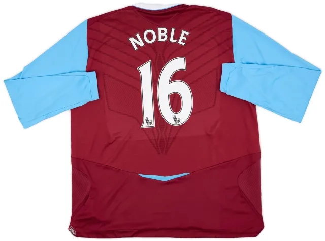 Umbro 2008-09 West Ham Home L/S Shirt Noble #16 - 8/10 - (L)