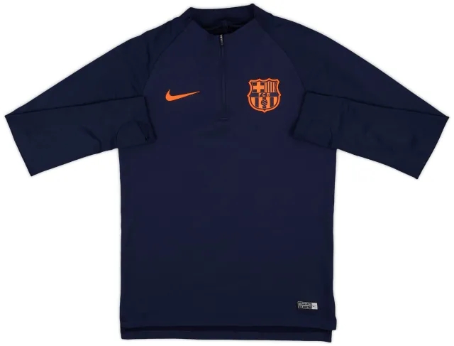 2018-19 Barcelona Nike 1/4 Zip Training Top - 8/10 - (S)