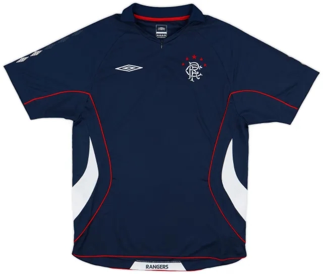 2006-07 Rangers Umbro 1/4 Zip Polo Shirt - 8/10 - (L)