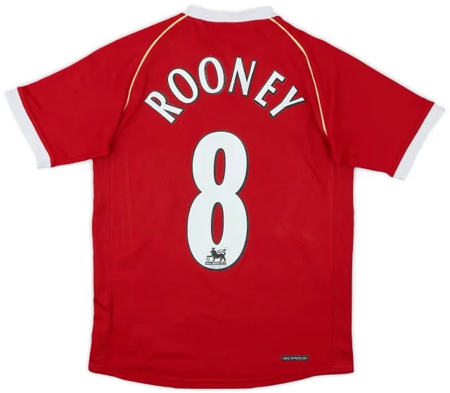 Nike 2006-07 Manchester United Home Shirt Rooney #8 - 8/10 - (M.Boys)