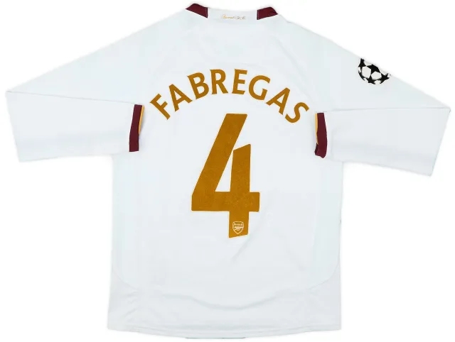Nike 2007-08 Arsenal Away L/S Shirt Fabregas #4 - 8/10 - (L.Boys)