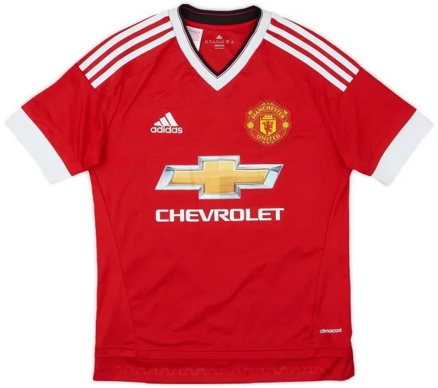 adidas 2015-16 Manchester United Home Shirt - 8/10 - (L.Boys)