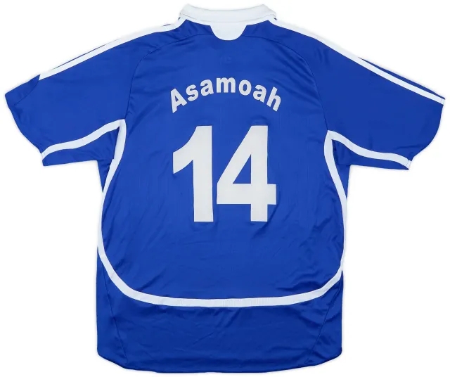 adidas 2007-08 Schalke Home Shirt Asamoah #14 - 6/10 - (XL.Boys)
