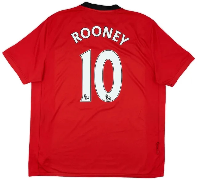 Nike 2009-10 Manchester United Home Shirt Rooney #10 - 7/10 - (XL)