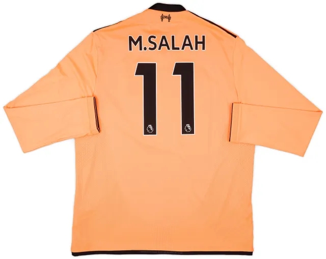 NewBalance 2017-18 Liverpool 125 Years Third L/S Shirt M.Salah #11 - 9/10 - (XL)