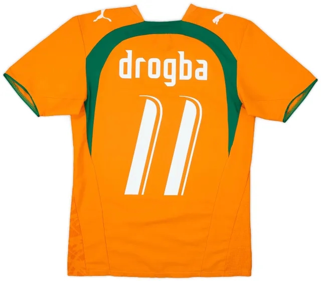 Puma 2006-07 Ivory Coast Home Shirt Drogba #11 - 9/10 - (XS)