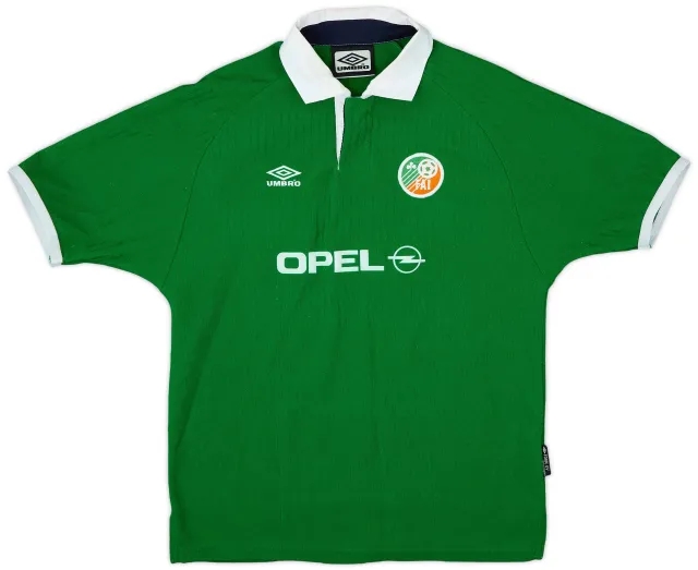 Umbro 2000-01 Ireland Home Shirt - 9/10 - (L.Boys)