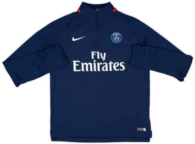 2017-18 Paris Saint-Germain Nike 1/4 Zip Drill Top - 9/10 - (XL.Boys)