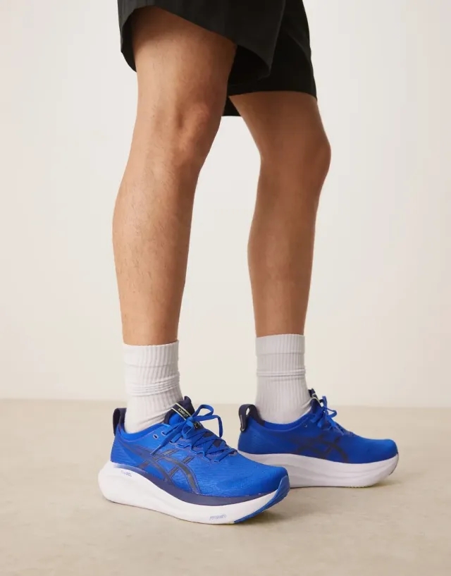 Asics Gel-Nimbus 27 Running Trainers In Illusion Blue And Indigo Blue