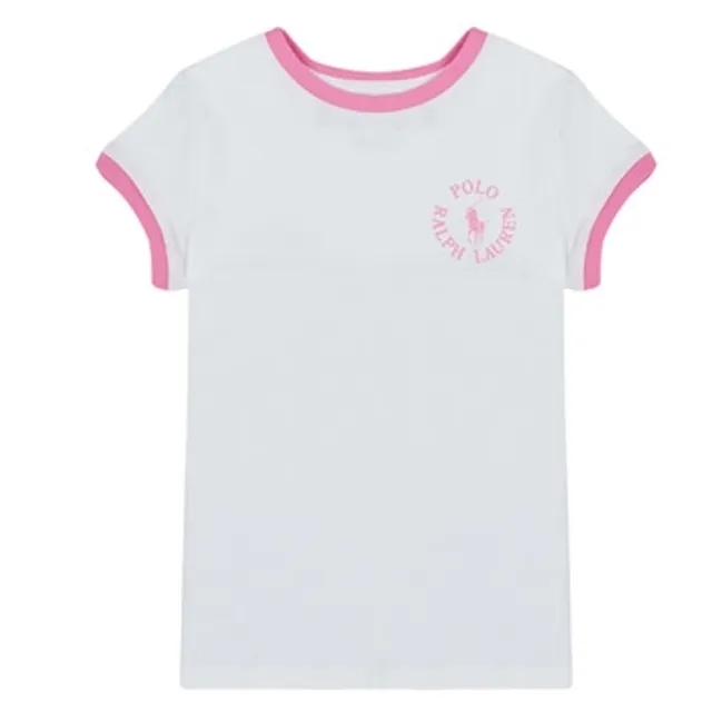 Polo Ralph Lauren  WELLNSSTSHRT-KNIT SHIRTS-T-SHIRT  girls's Children's T shirt in White
