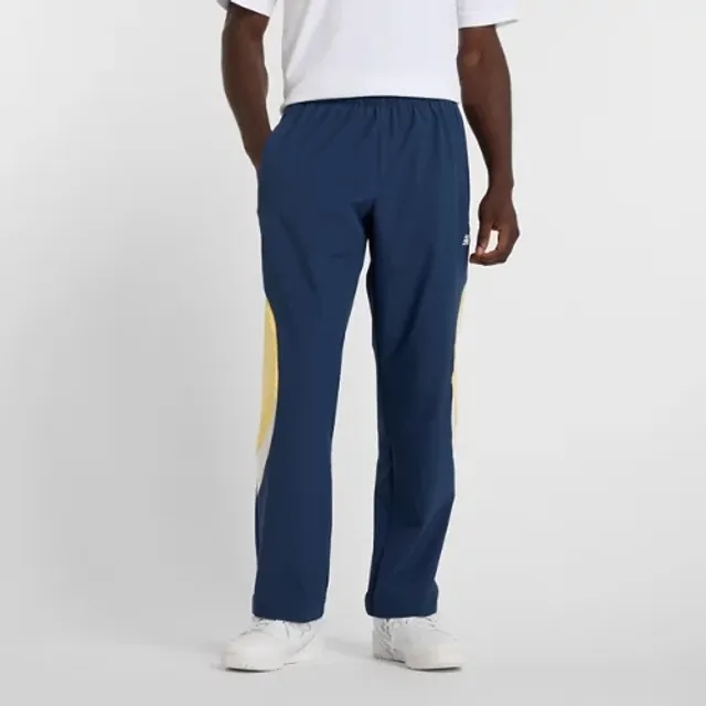 New Balance Men's In Game Woven Track Pant in Blue Polywoven