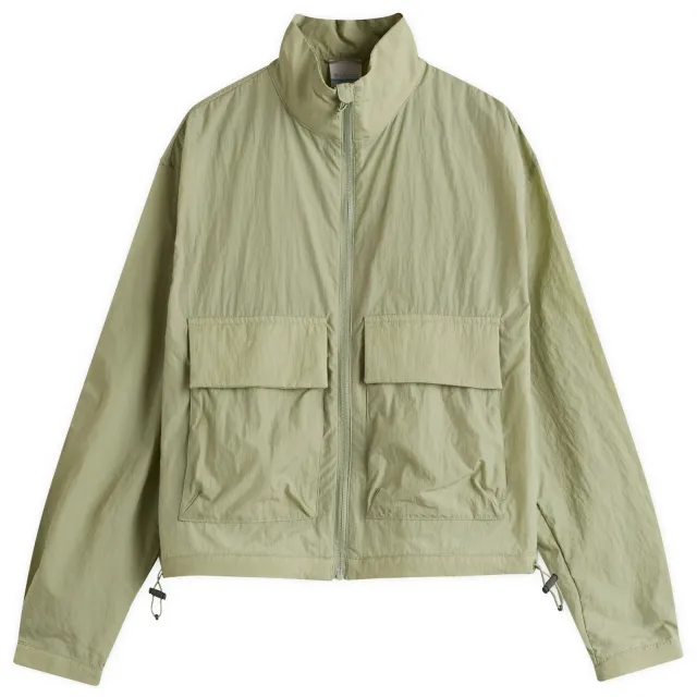 Columbia Women's Paracutie Cropped Cargo Windbreaker - Safari - XS - Green
