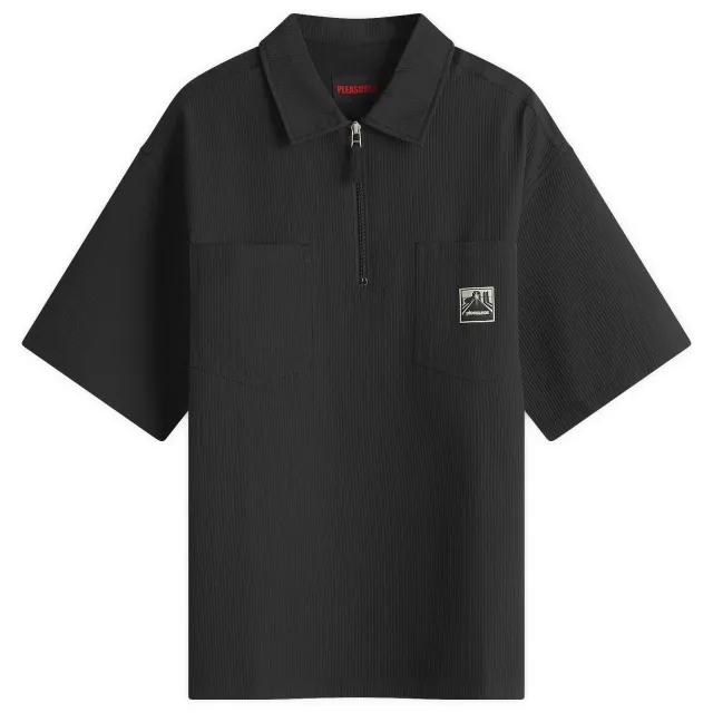 Pleasures Men's Electron Half Zip Shirt Black
