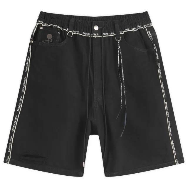 mastermind JAPAN Men's Inside-Out Denim Shorts Black