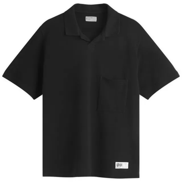 Universal Works Men's Pique Vacation Polo Black
