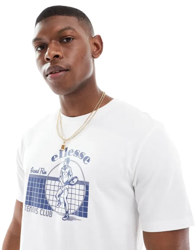 Ellesse Grandprix T-Shirt In White