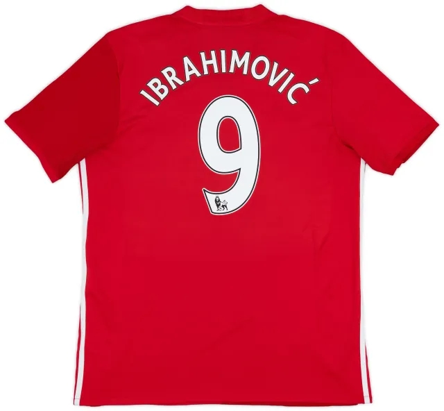 adidas 2016-17 Manchester United Home Shirt Ibrahimovic #9 - 5/10 - (L)