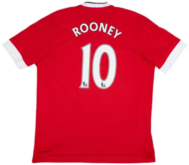 adidas 2015-16 Manchester United Home Shirt Rooney #10 - 6/10 - (XL)