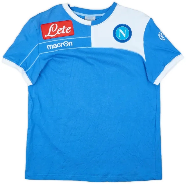 2011-12 Napoli Macron Cotton Tee - 9/10 - (M)