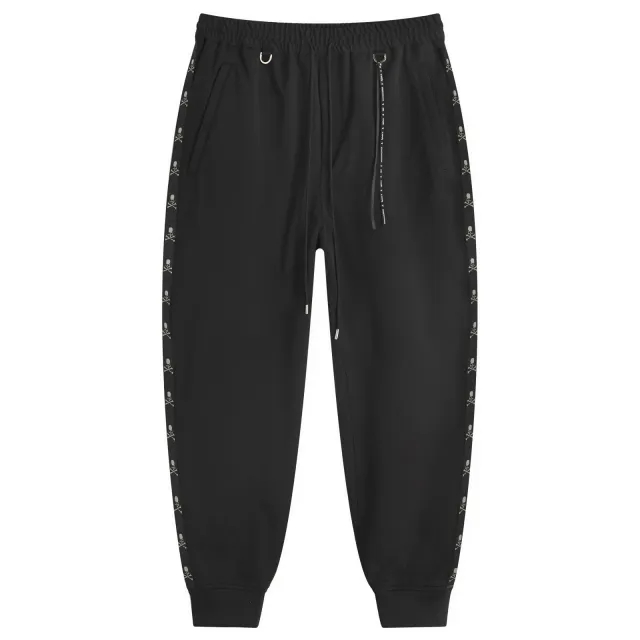 mastermind JAPAN Men's Skull Tape Jersey Track Pants Black