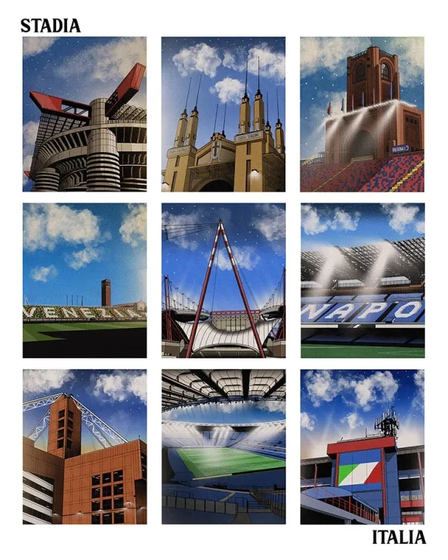 Classic Football Shirts Italian Stadia A2 Print/Poster