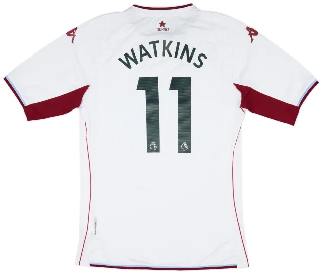 Kappa 2021-22 Aston Villa Authentic Away Shirt Watkins #11 - 9/10 - (XL)