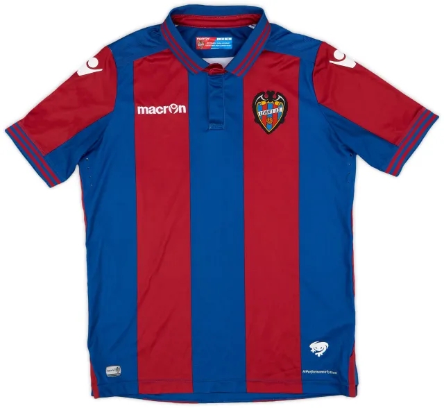 Macron 2018-19 Levante Home Shirt - 8/10 - (L.Boys)