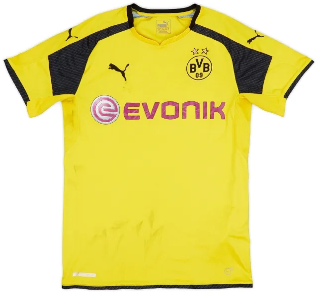 Puma 2016-17 Borussia Dortmund Home European Shirt - 4/10 - (M)