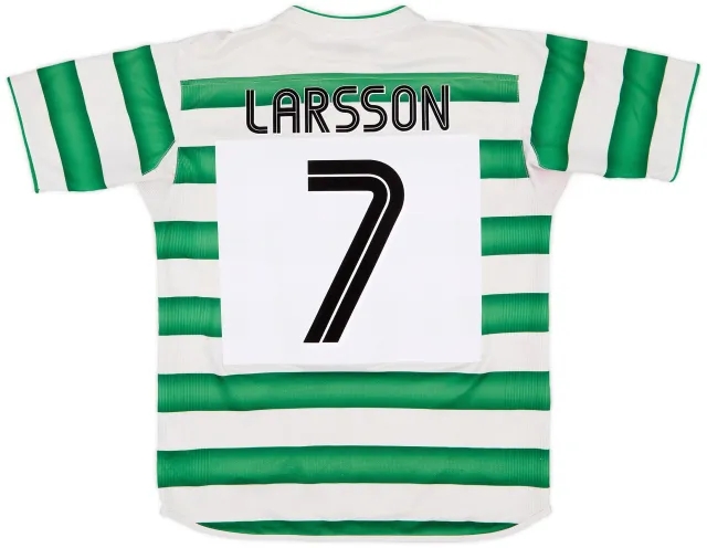 Umbro 2003-04 Celtic Home Shirt Larsson #7 - 6/10 - (L)