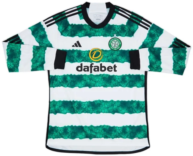 adidas 2023-24 Celtic Home L/S Shirt - 9/10 - (L)