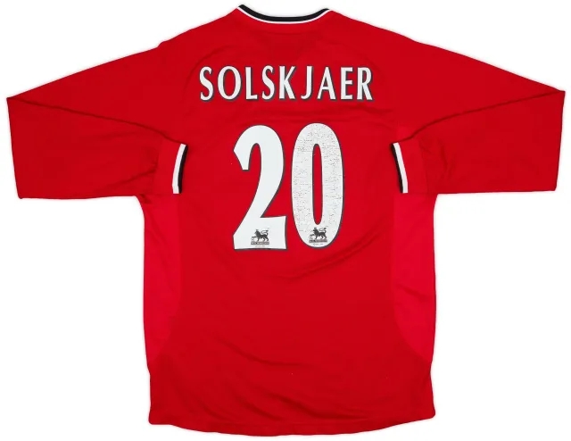 Umbro 2000-02 Manchester United Home L/S Shirt Solskjaer #20 - 6/10 - (M)