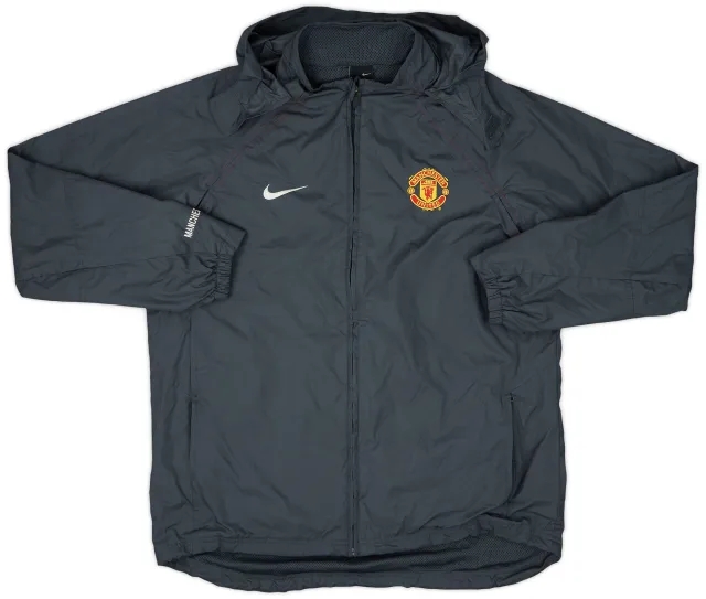 2004-05 Manchester United Nike Hooded Rain Jacket - 5/10 - (M)
