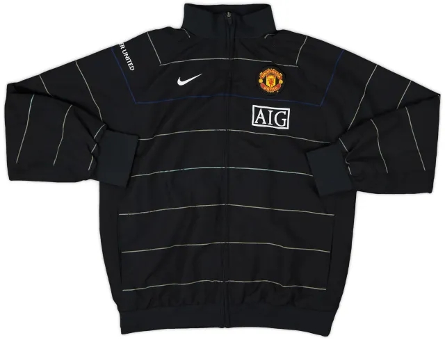 2008-09 Manchester United Nike Track Jacket - 8/10 - (XL.Boys)