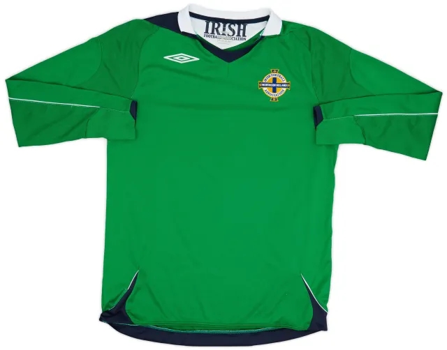 Umbro 2006-08 Northern Ireland Home L/S Shirt - 8/10 - (M)