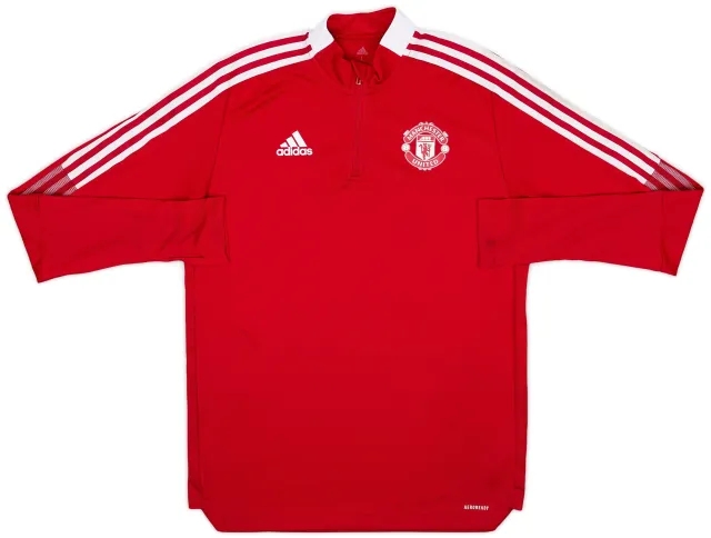 2022-23 Manchester United adidas 1/4 Zip Training Top - 8/10 - (L)